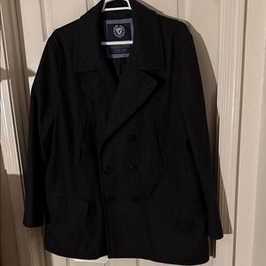 Classic Men’s XXXL American Eagle Outfitters Black Peacoat Jacket
